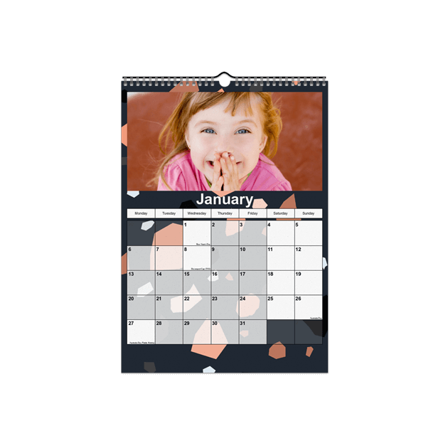 Calendar A4 Portrait (Large Date)