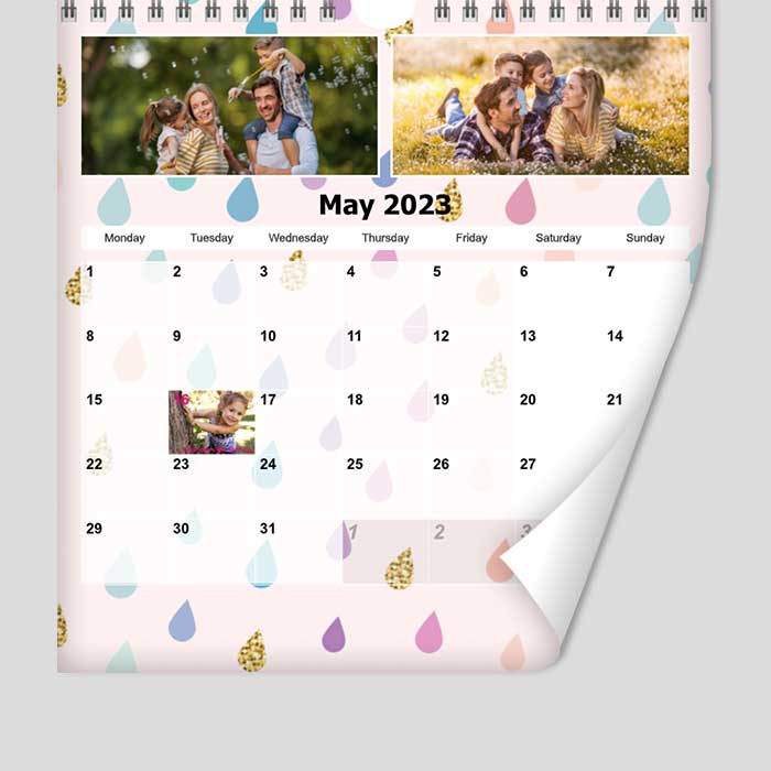 250 gsm paper personalised calendar